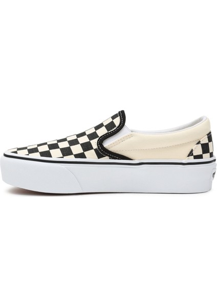 Classic Slip-on Checkerboard Platform Damalı Sneaker