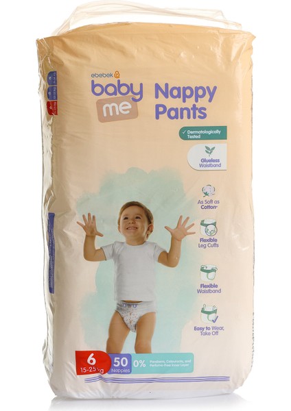 Baby Me Külot Bez XLarge 6 Numara 15-25 kg 50 Adet