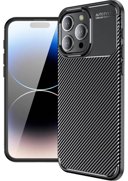 Apple iPhone 15 Pro Max Uyumlu Kılıf Legion Series, Kamera Koruma Çıkıntılı Esnek Silikon Karbon Tasarım