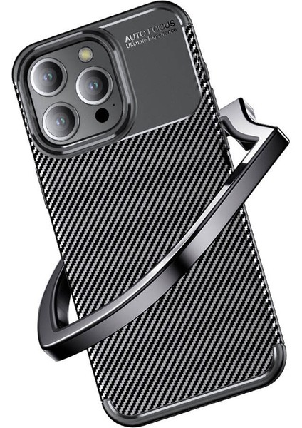 Apple iPhone 15 Pro Max Uyumlu Kılıf Legion Series, Kamera Koruma Çıkıntılı Esnek Silikon Karbon Tasarım
