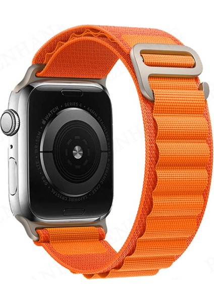 Apple Watch Uyumlu 38MM 40MM 41MM 1/2/3/4/5/6/se/7/8/9ultra Mountain Kordon Turuncu