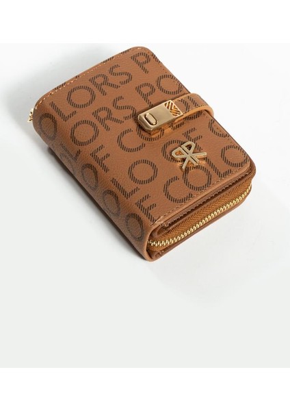 Impolo Derek Kamelempirme Baskı Kadın El ve Çanta Cüzdanı 10X13 Ebatında