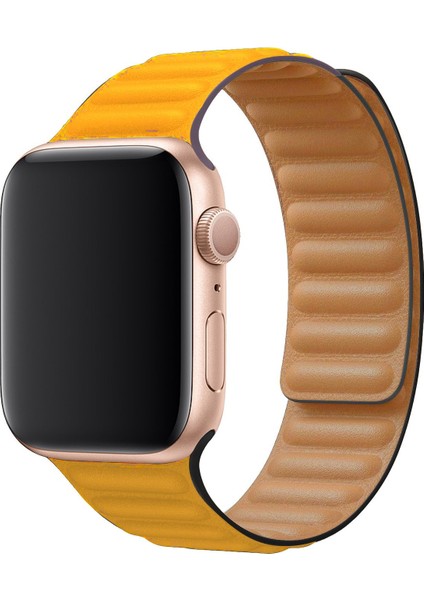 Apple Watch Uyumlu 42MM 44MM 45MM 49MM 1/2/3/4/5/6/se/7/8/9ultra Loop Kordon Sarı