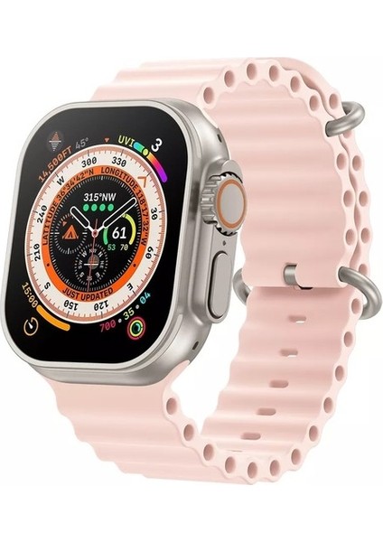 Apple Watch Uyumlu 41 mm 1/2/3/4/5/6/se/7/8/9ultra Ocean Kordon Kordon Pembe