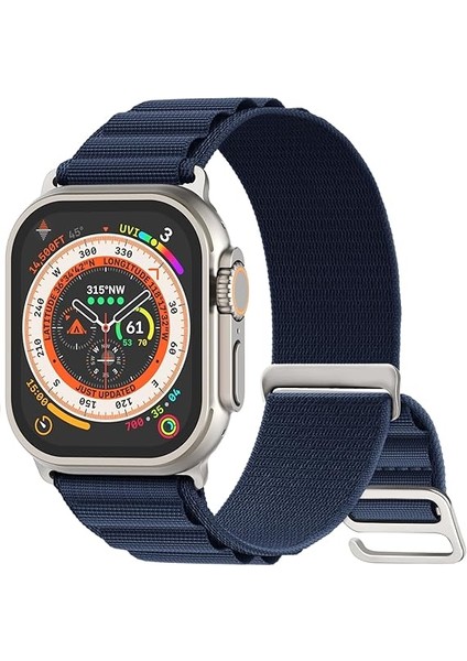 Apple Watch Uyumlu 38MM 40MM 41MM 1/2/3/4/5/6/se/7/8/9ultra Mountain Kordon Lacivert