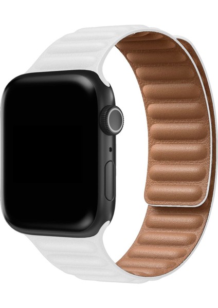 Apple Watch Uyumlu 42MM 44MM 45MM 49MM 1/2/3/4/5/6/se/7/8/9ultra Loop Kordon Beyaz