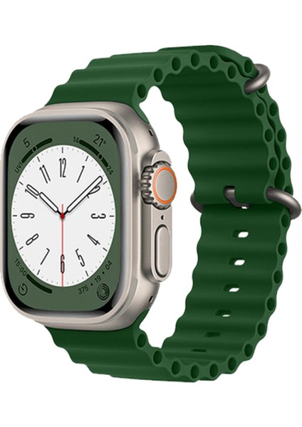Apple Watch Uyumlu 38MM 1/2/3/4/5/6/se/7/8/9ultra Ocean Kordon Kordon Koyu Yeşil