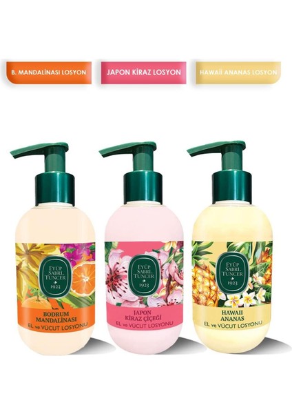 Japon Kiraz, H. Ananas ve B. Mandalinası Losyon 280 ml