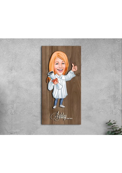 Kişiye Özel Mezun Karikatürlü Kabartma Figürlü Ahşap Tablo-3 Arkadaşa Hediye, Sevgiliye Hediye, Duvar Dekoru fiyatları