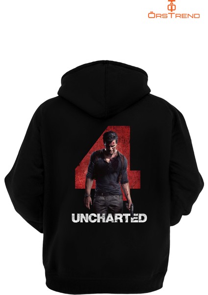 Uncharted 4 Kapşonlu 3 Iplik Sweatshirt