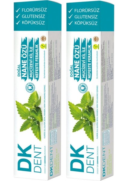 Dkdent Dermokil Nane Özlü Diş Macunu 75ML X2 Adet