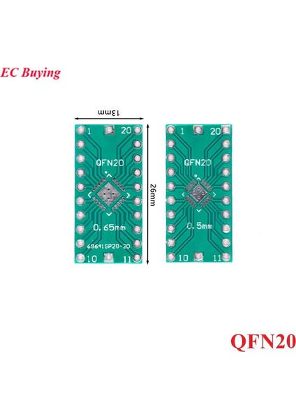 10 Adet QFN20 Transfer Kartı Adaptörü Pinboard Smd DIP20 Dıp Pin Ic Test Plakası 0.5mm 0.65MM 2.54MM Pitch Dönüştürücü Soket (Yurt Dışından)
