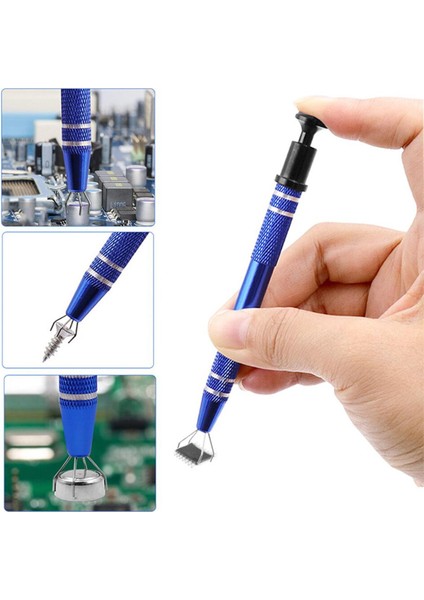 Ic Chip Extractor Elektronik Parçalar Kapmak Parçaları Tutucu Pikap Araçları Kalem Elektronik Tamir Araçları Metal Dört Pençe (Renk Rastgele) (Yurt Dışından)