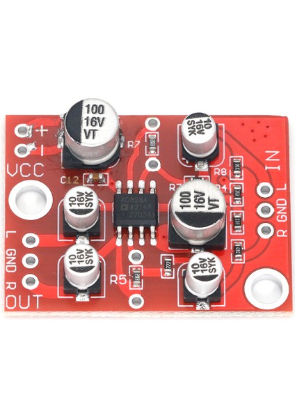 Dc 5V-15V AD828 Stereo Preamp Güç Amplifikatörü Kurulu Preamplifikatör Modülü (Yurt Dışından)