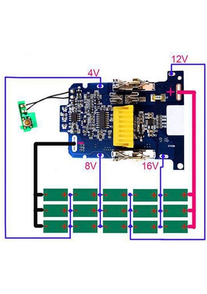 Adet BL1830 Li-Ion Bms Şarj Koruma Levhası Makita 18 V Aracı BL1815 BL1860 LXT400 BL1850 (Yurt Dışından)
