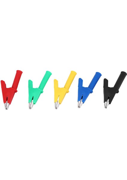 10 Adet Yalıtımlı Timsah Klipsi - 4mm Muz J Hv Testi 1000V 30A (Yurt Dışından)