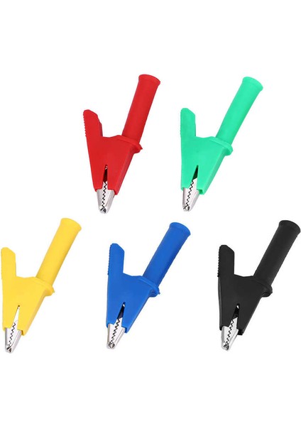10 Adet Yalıtımlı Timsah Klipsi - 4mm Muz J Hv Testi 1000V 30A (Yurt Dışından)