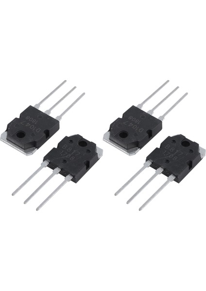 4 Silikon Transistör - D 1047 + B 817, 200 V, 12 A (Yurt Dışından)