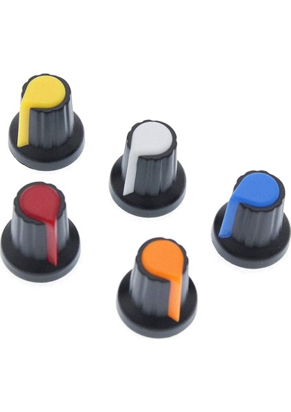 10 Adet/grup WH148 Potansiyometre Topuzu Kapağı (Bakır Çekirdek) 15X17MM 6mm Mil Deliği Ag2 Sarı Turuncu Mavi Beyaz Kırmızı (Yurt Dışından)
