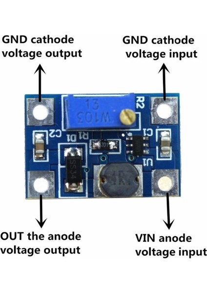 Dc-Dc SX1308 Step-Up Ayarlanabilir Güç Modülü Step Up Boost Dönüştürücü 2-24V - 2-28V 2A (Yurt Dışından)
