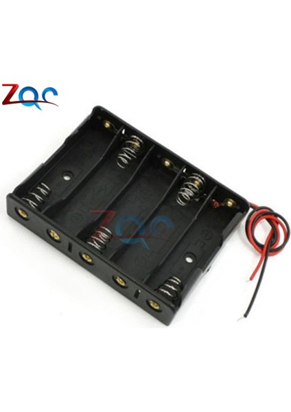 5 x 1.5V Aa Pil Yuvası Tutucu Kılıf Kutu Tel Pil Saklama Kutuları Siyah (Yurt Dışından) fiyatları
