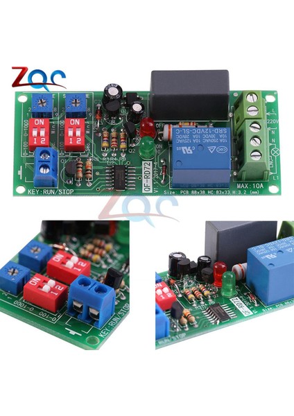 Çift Zamanlı Ayarlanabilir Döngü Gecikme Zamanlama Röle Tekrarı Açık Kapalı Anahtarı Sonsuz Döngü Zamanlayıcı Modülü Ac 100V 110V 120V 220V 230V 240V (Yurt Dışından)