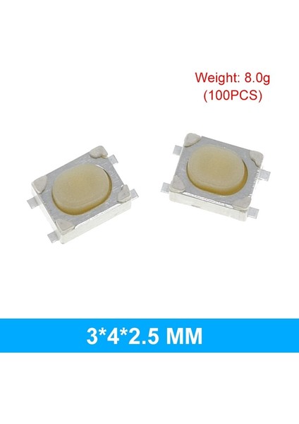 10 Adet 3*6 3*4 4*4 Smd Dokunsal Inceliğini Basmalı Düğme Anahtarı 2pin 4pin Dokunmatik Mikro Anahtar 3X4X2 3X6X4.3 3X6X2.5 3X6X5 4X4X1.5 4*4*2.5 (Yurt Dışından)