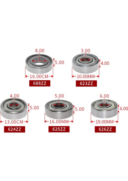 10 Adet/grup Flanşlı Bilyalı Rulman 623ZZ 624ZZ 625ZZ 626ZZ 688ZZ 608ZZ Sabit Oluk Flanşlı Kasnak Tekerlek 3D Ers Parçaları (Yurt Dışından) fiyatları