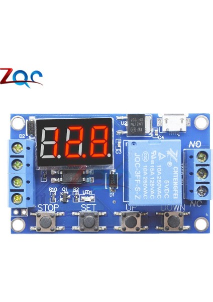 Dc 5 V/12 V LED Dijital Ekran Ev Otomasyonu Geciktirme Rölesi Tetik Zaman Devre Zamanlayıcı Kontrol Döngüsü Ayarlanabilir Anahtar Modülü (Yurt Dışından)