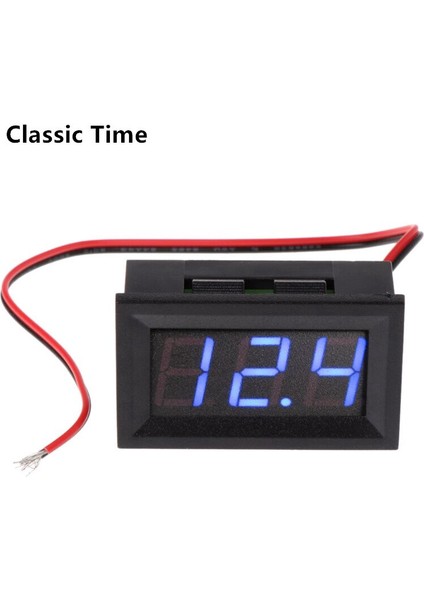 Dc 5V-120V Dijital Voltmetre Panel Ölçer 2 Teller 0.56 Inç LED Mini Gerilim Ölçer Masa Kırmızı Yeşil Mavi Ekran (Yurt Dışından)