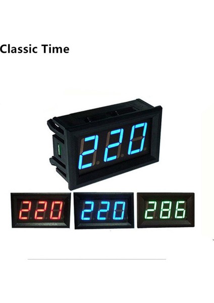 110V-220V-380V Dijital Voltmetre Ac 70V Ila 500V 0.56 Inç LED Dijital Panel Metre Gerilim Test Cihazı Kırmızı/yeşil/mavi Monitör (Yurt Dışından)