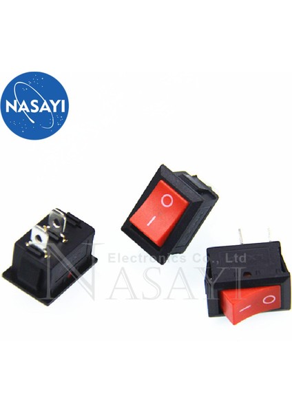Adet 15*21MM Işıklı 4 Ayaklı Işıklı KCD1-104 Basmalı Anahtar 6A 250V Kırmızı Işıklı (Yurt Dışından)