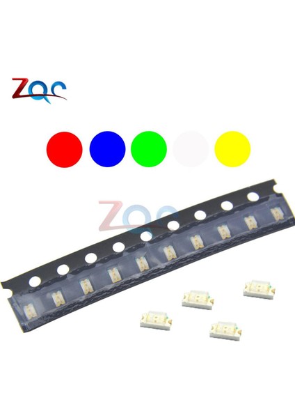 100 Adet Smd 0805 LED Kiti Kırmızı/yeşil/mavi/sarı/beyaz Smd Smt LED Işık Diyot (Yurt Dışından)