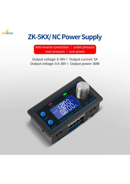 Dc Buck Boost Dönüştürücü Çoklu Koruma Ayarlanabilir Voltaj Regülatörü (Yurt Dışından)