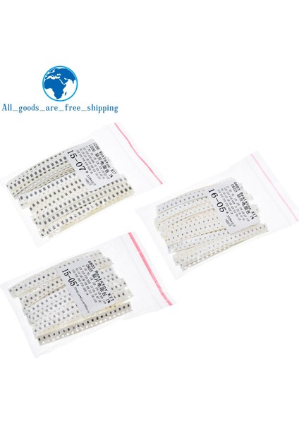 Tzt 0603 0805 1206 Smd Direnç Kiti Çeşitli Kit 1ohm-1m Ohm 1% 33VALUESX 20PCS=660PCS Örnek Kit (Yurt Dışından)