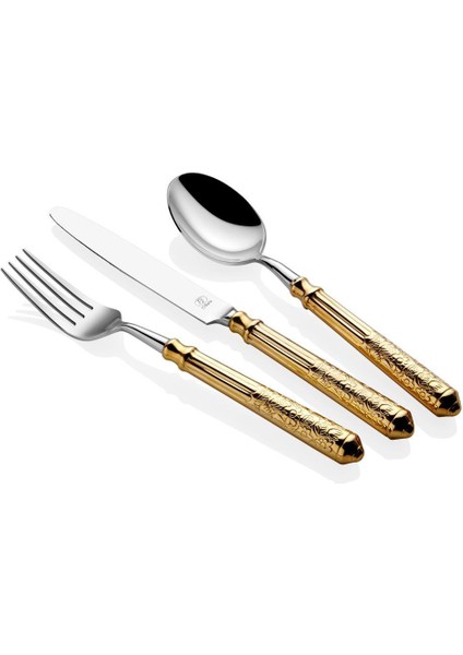 San Remo Gold Paslanmaz Çelik 84 Parça Çatal Bıçak Seti
