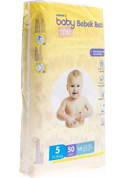 Baby Me Junior 5 Numara Bebek Bezi 11-18 kg 50 Adet