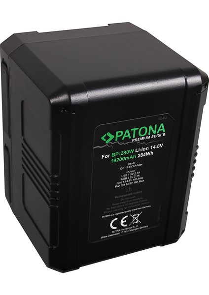 1334 Premium Battery V-Mount 284WH
