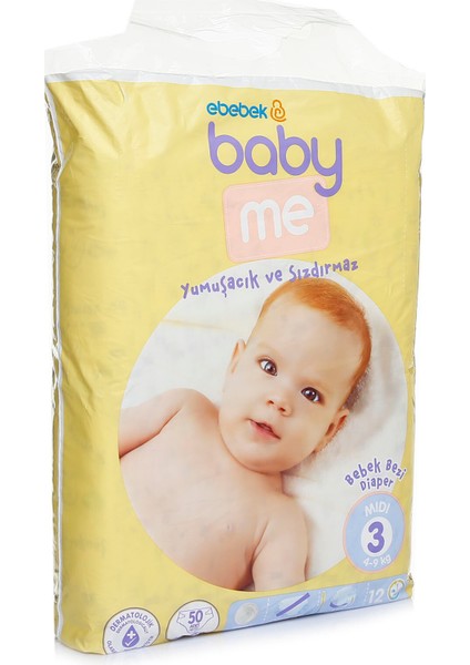 Baby Me Midi 3 Numara Bebek Bezi 4-9 kg 50 Adet