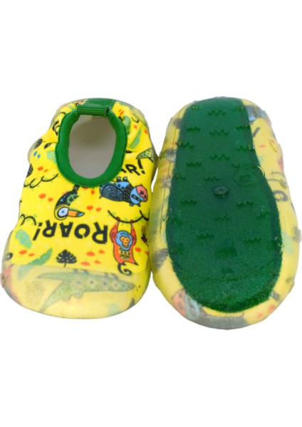 Papağan Desenli Sarı Çocuk Kaydırmaz Tabanlı Deniz AYAKKABISI-F-7000 modelleri