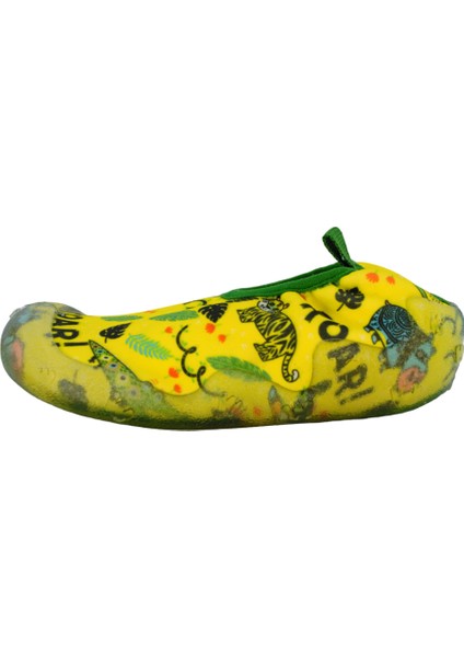 Papağan Desenli Sarı Çocuk Kaydırmaz Tabanlı Deniz AYAKKABISI-F-7000 fırsatları
