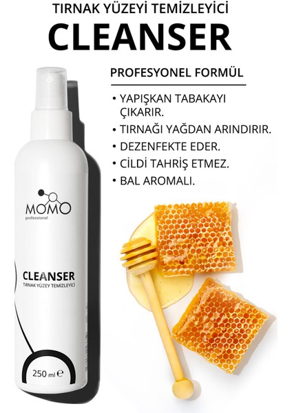 Momo Professional Tırnak Yüzey Temizleyici - Cleanser 250 ml