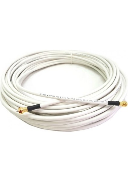 10 mt Rg6 / U6 Koaksiyel Anten Kablosu Uçları Yapılı Hazır Tak Kullan