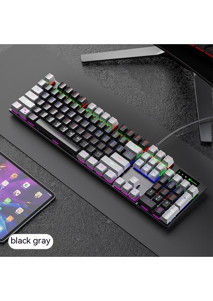 PK200 Gaming Esports Kablolu Mekanik Klavye Yeşil Anahtar (Yurt Dışından)