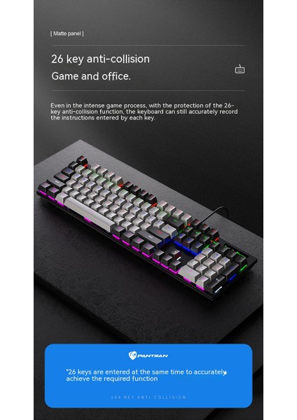 PK200 Gaming Esports Kablolu Mekanik Klavye Yeşil Anahtar (Yurt Dışından) modelleri