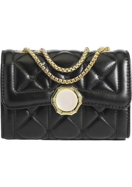 Zincir Işlemeli Kare Çanta (Yurt Dışından)