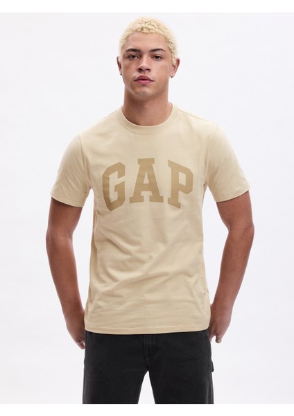 Erkek Bej Gap Logo T-Shirt