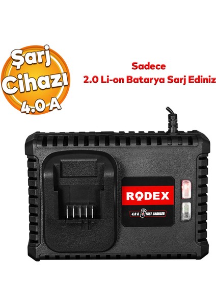 RPX2080 Hızlı Şarj Ünitesi 2.0 Batarya Sarj Etme 4.0 A Güç Matkap Vidalama