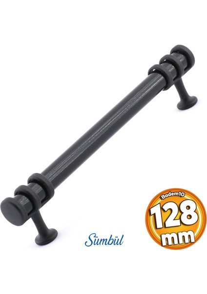 Sümbül Mobilya Mutfak Dolabı Çekmece Dolap Kulpları Kapak Kulpu Kulbu Siyah 128 mm Metal Kulp