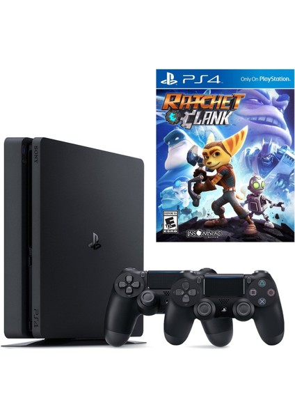 Playstation 4 Slim 500 GB + 2. Ps4 Kol + Ps4 Ratchet Clank